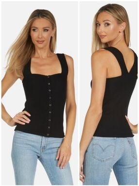 Michael Lauren Bosco Black tank top